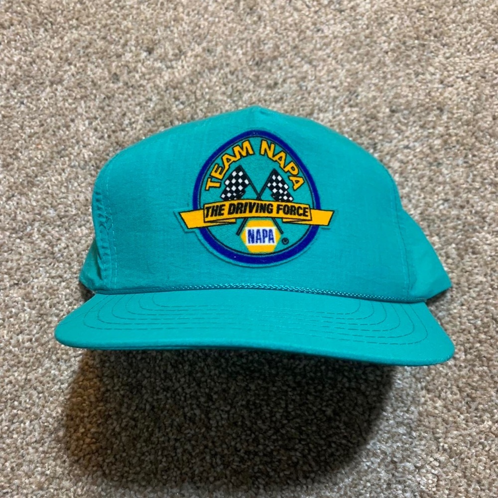 Vintage 1990s Nascar Team NAPA “The Driving Force” Snapback Hat Cap